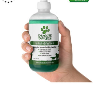 Doggie Dailies Pet Ear Cleaner: Tea Tree Oil, Witch Hazel & Soothing Aloe