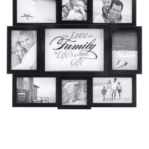 Malden International Designs Family Rules 8 Opening Dimensional Collage Black Picture Frame