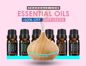 Peadeals.com Essential Oils and Diffusers Sale banner